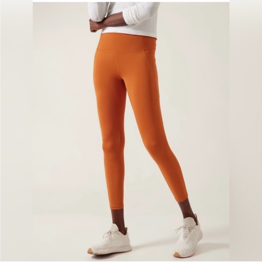 Athleta High-Rise Pocket Leggings in Burnt Orange
